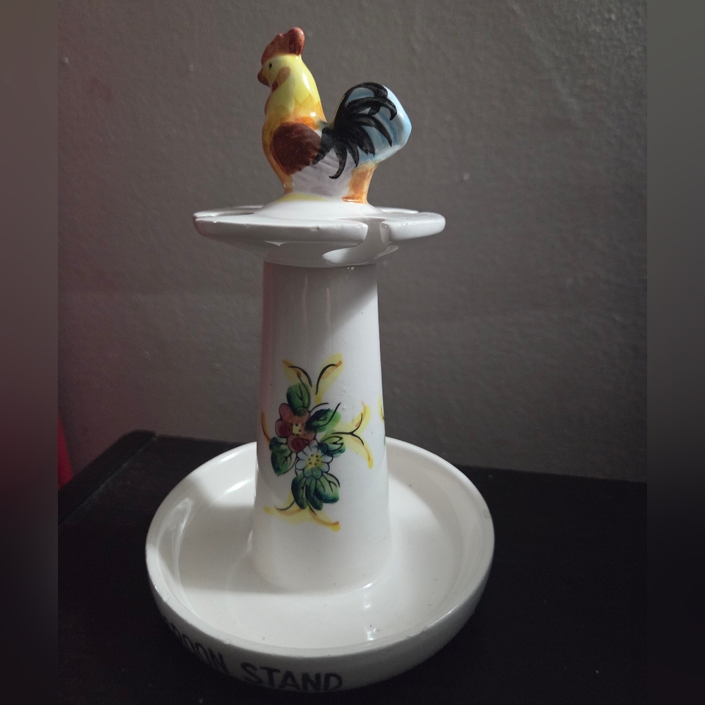 Vintage Rooster Spoon Stand